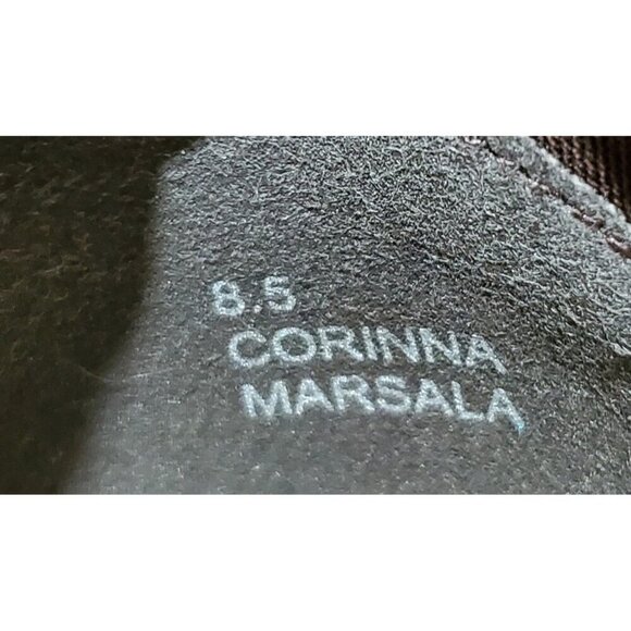 Sole Society Women's 8.5 Corinna Marsala Suede Ankle Booties With Zipper Closure - Picture 4 of 9